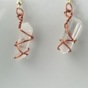 Clear Crystal Quartz Earrings
